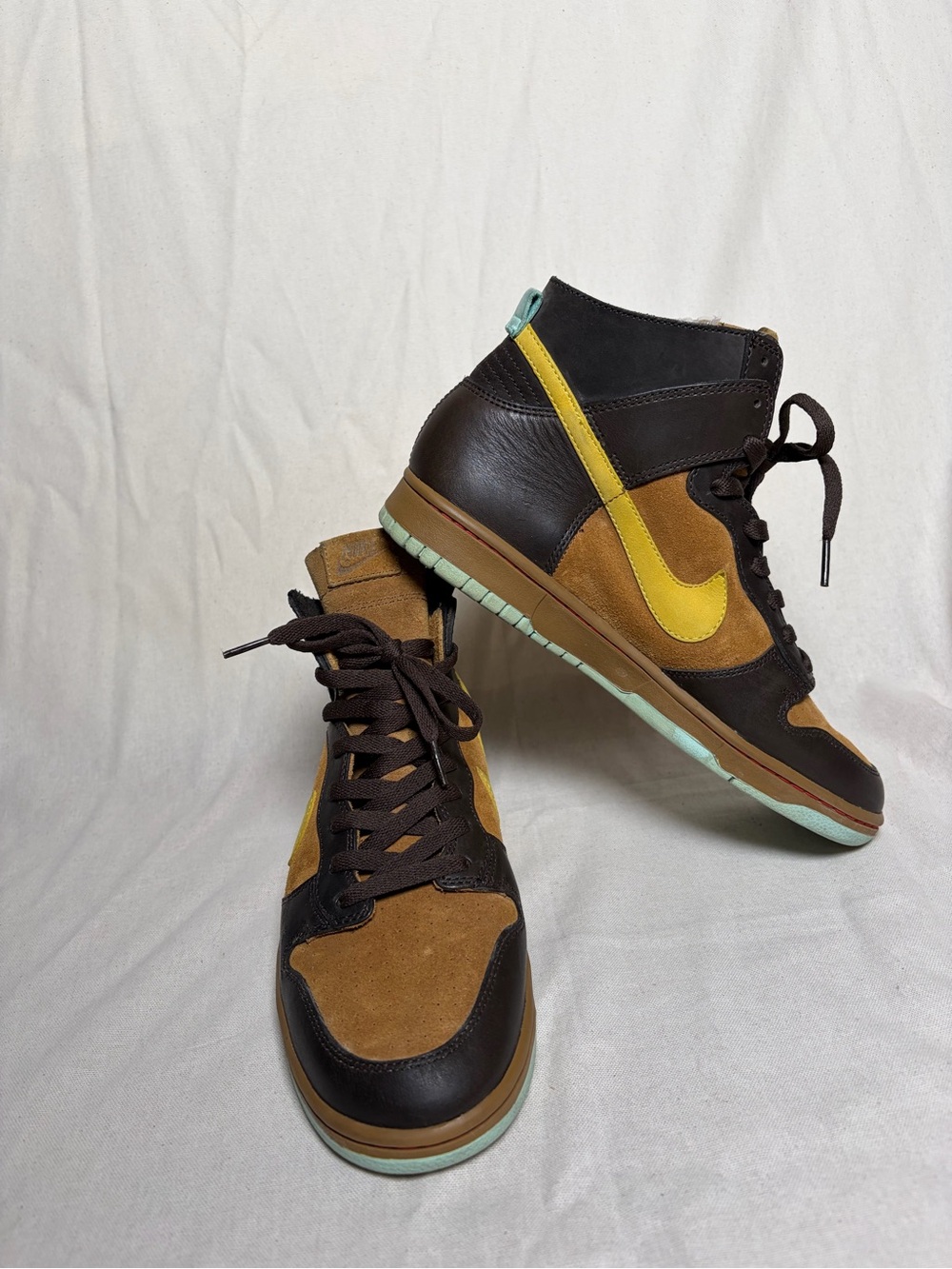 2005 Nike Dunk High NL Golden Hops Topaz No Liner Vintage Size 10